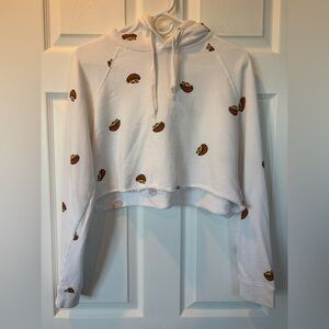 Forever 21 Hedgehog Printed Cropped Hoodie (Size M)